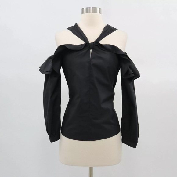 Exquisite J.crew off-shoulder top excellent condition black - Picture 1 of 6